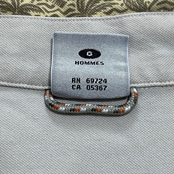 VTG Columbia Polo Shirt Mens Large Yellow Floral Hawaii Palm Tree Peekaboo Golf - Picture 6 of 10